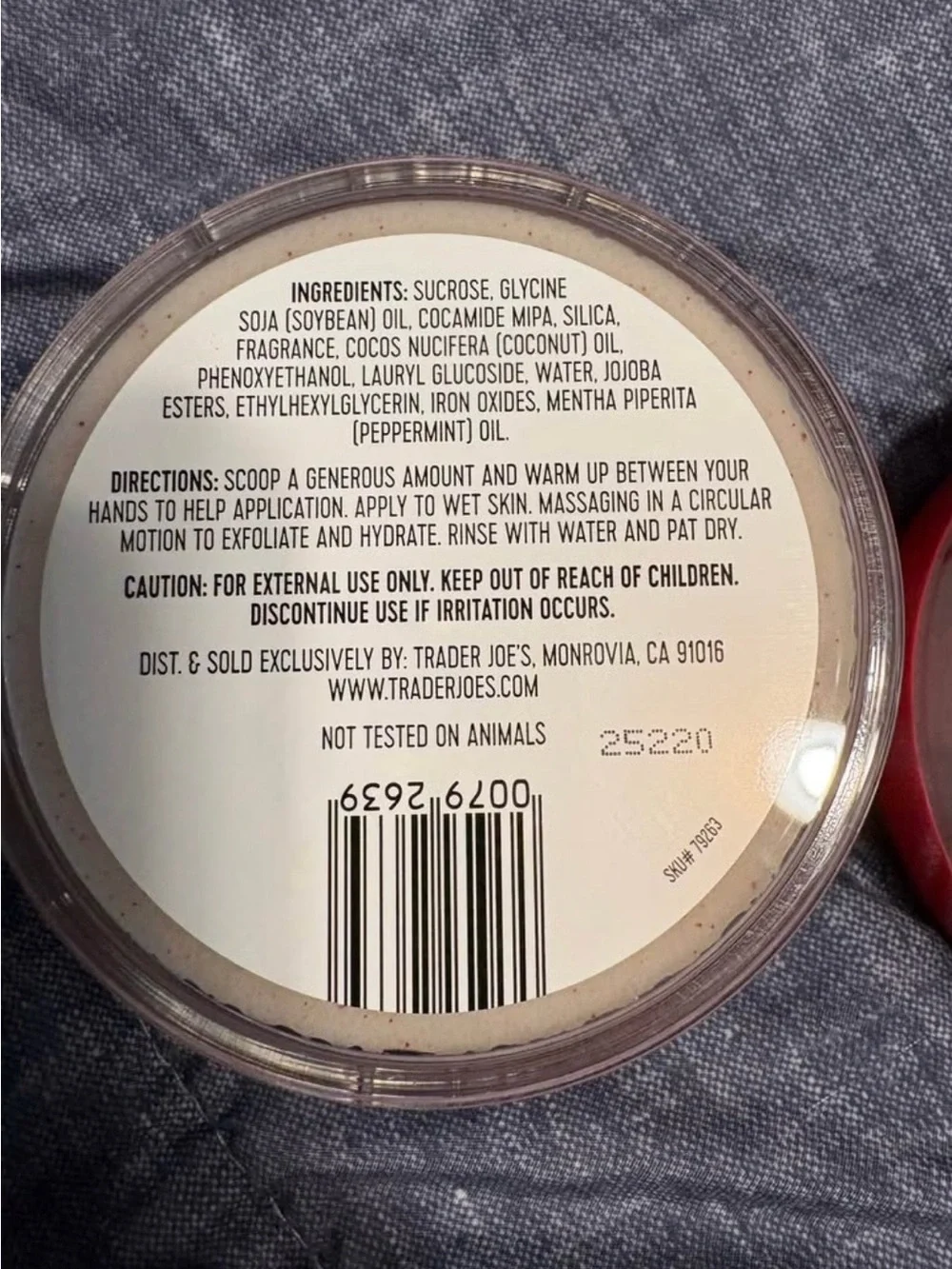 Candy Cane Shimmer Body Scrub - Pink & Red